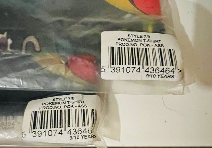 From 1999 Official License Pokemon t-shirts 9 pieces