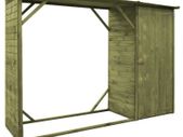 Garden Firewood Tool Storage Shed Pinewood 253x80x170 cm
