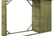 Garden Firewood Tool Storage Shed Pinewood 253x80x170 cm
