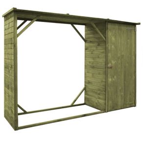 Garden Firewood Tool Storage Shed Pinewood 253x80x170 cm