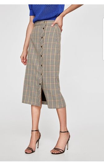 ZARA checked pencil skirt size 8
