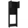 Washing Machine Cabinet Set Black Chipboard Image 7
