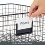 Brand New mDesign Set of 4 Metal Storage Boxes Organiser Box with Label Space for Kitchen, Pantry, etc. Compact and Universal Wire Storage Basket Matte Black Image 5