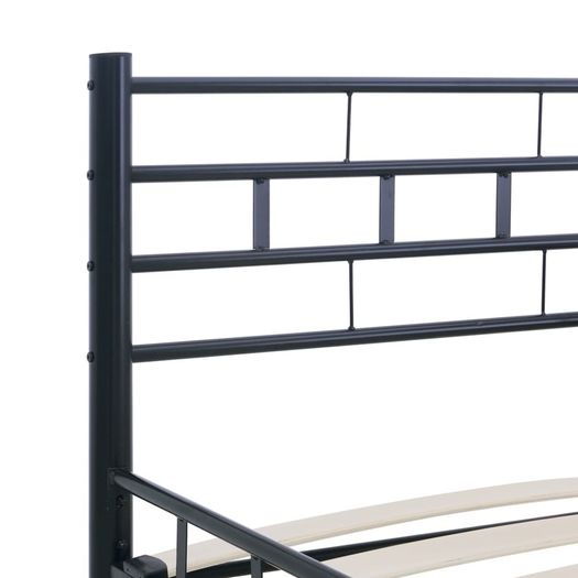 Bed Frame Black Steel 200x200 cm