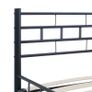 Bed Frame Black Steel 200x200 cm Image 5