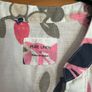 White floral pure linen short sleeve blouse size UK16 EU44 Postage included Image 3
