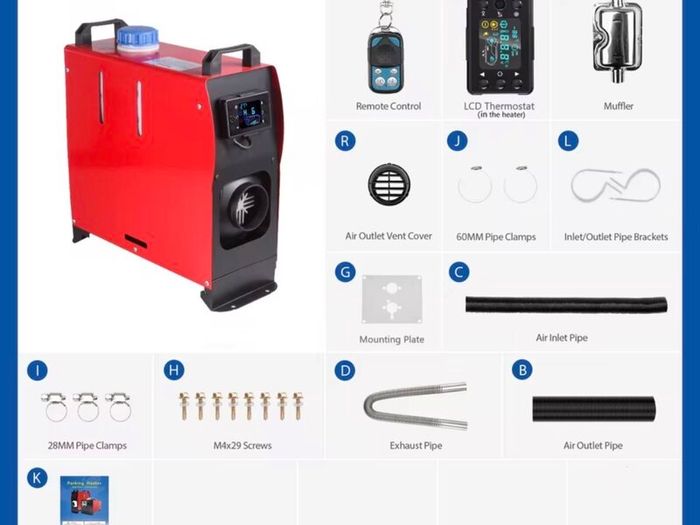 Diesel Air Heater 5-8KW 12/24V Parking Heater