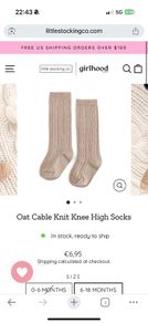 the little stocking co. Oat cable knee high stocking