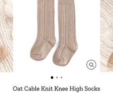 the little stocking co. Oat cable knee high stocking