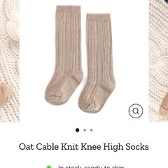the little stocking co. Oat cable knee high stocking