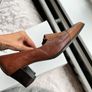 Vintage Ban Dal Two-Tone Brown Leather Heels 4.5 Image 6