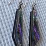 Sterling silver Dichoric glass earrings Image 2