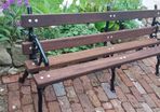 Cast iron garden bench