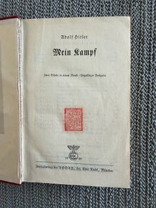 Mein Kampf. 1940. German Army Soldiers Edition.