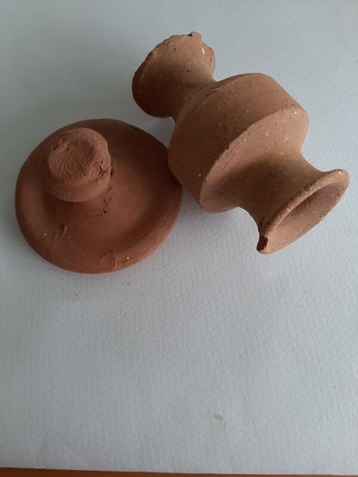 Small terracotta model vase
