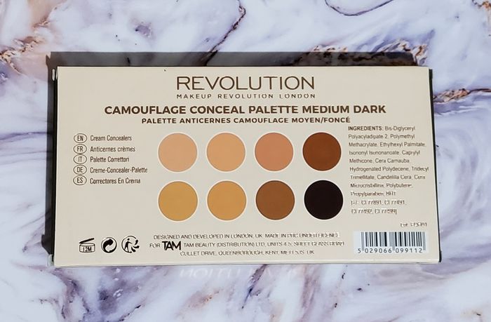 Revolution Pro HD Camouflage Conceal Palette - Medium Dark - New