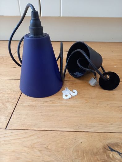 Ikea vintage Tretakt blue lamp