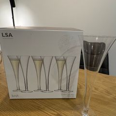 LSA Hollow Stem Champagne Flute x 6