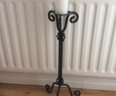 Heavy black candle holder