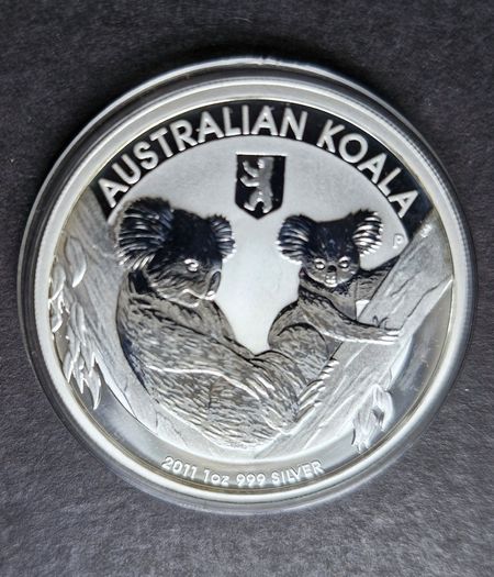 1 oz SILVER KOALA  2011  Privy Berlin Bear 1 Dollar