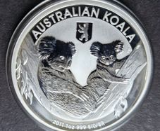 1 oz SILVER KOALA  2011  Privy Berlin Bear 1 Dollar