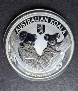 1 oz SILVER KOALA  2011  Privy Berlin Bear 1 Dollar