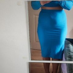Top + skirt set light blue Size 8