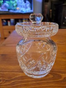 Cut Crystal Lidded Preserve Jam Jar
