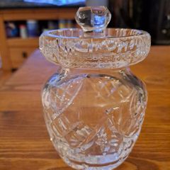 Cut Crystal Lidded Preserve Jam Jar