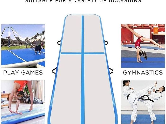 FREE EXPRESS SHIPPING Air Gymnastics Track Tumbling Mat/Inflatable Gymnastics Tumble Track Gym Mat for Home Use/Training/Cheerleading/Yoga/Water Fun