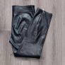 Zara Black Faux Leather Biker Trousers Zip Detail High Waist UK 10 Image 2