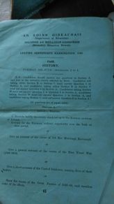 Rare Leaving Certificate Exam Papers (1930s and 1940)