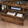 _TV Cabinet with Drawer Glass Shelves for TVs up to 55 Inches Vintage Brown Image 5