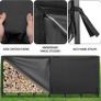 8FT Firewood Log Rack with Waterproof Cover  Heavy Duty Log Stores Outdoor and Indoor Metal Storage, Large Capacity (242 x 30.5 x 100CM) 600D Oxford Black Cover for Garden, Patio Image 4