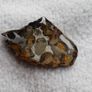 Meteorite Pallasite in epoxy resin Image 8