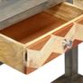 Console Table Grey 86x30x76 cm Solid Mango Wood Image 6
