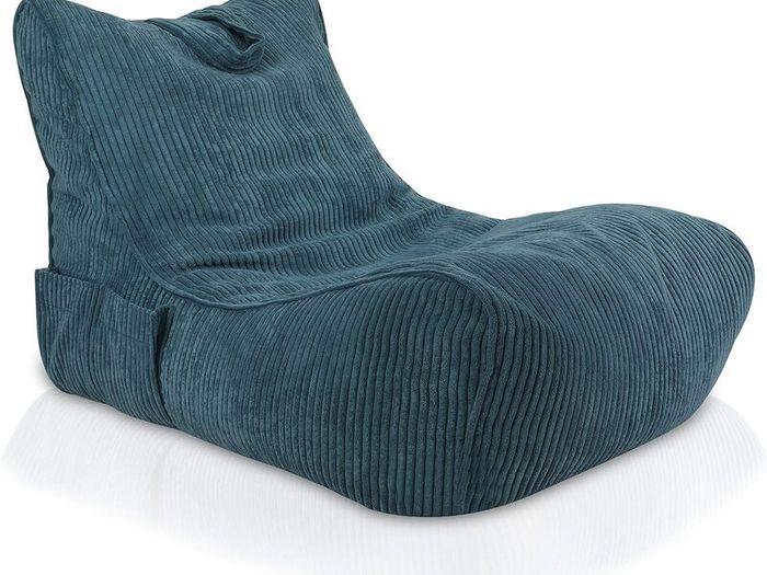 Corduroy Relax Chair Bean Bag Chair with Handle & Pocket Modern Soft Seating