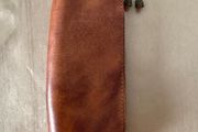 Tan leather Case for pen pencils glasses