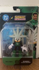 Sonic x DC Silver Green Lantern 6cm Jakks Pacific Figure NEW IN BOX