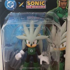 Sonic x DC Silver Green Lantern 6cm Jakks Pacific Figure NEW IN BOX