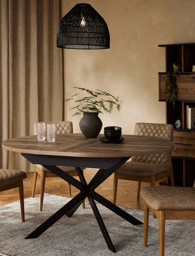 Next - Dark Bronx Dining table 4 to 6 seater