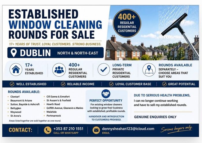 Established Window Cleaning Rounds