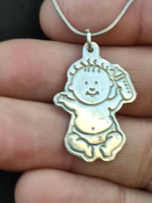 New Baby Sterling Silver Pendant Set
