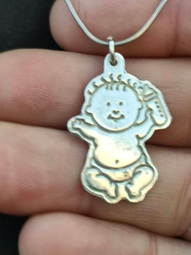 New Baby Sterling Silver Pendant Set