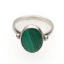 Vintage 925 Sterling Silver & Green Malachite Ring Image 3