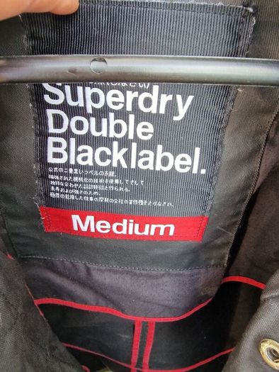 Mens Superdry Double Blacklabel Wax Coat