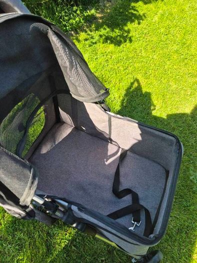 Trixie Grey Dog Buggy Stroller (Quick-Fold, Max 11kg)