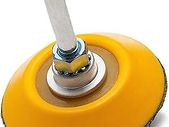 Glass Polish 12001 | Hook and Loop Backing Pad, Spindle Pad for Drill | Thread M6 with Universal Drill attachment | 50mm