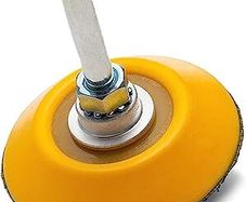Glass Polish 12001 | Hook and Loop Backing Pad, Spindle Pad for Drill | Thread M6 with Universal Drill attachment | 50mm