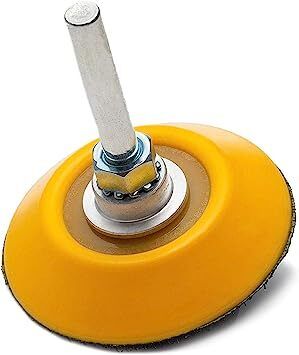 Glass Polish 12001 | Hook and Loop Backing Pad, Spindle Pad for Drill | Thread M6 with Universal Drill attachment | 50mm